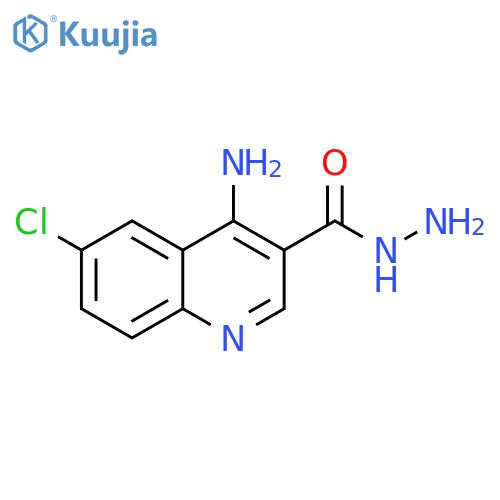 4-amino-6-chloroquinoline-3-carbohydrazide structure