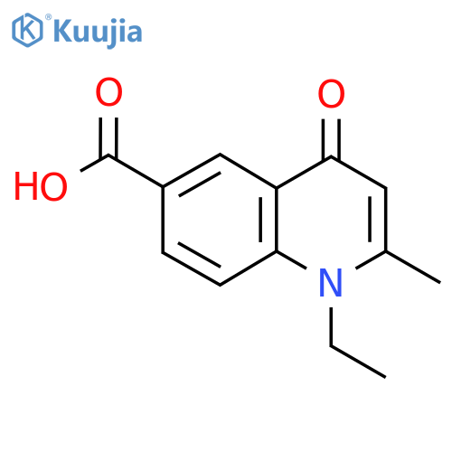 1-Ethyl-2-methyl-4-oxo-1,4-dihydroquinoline-6-carboxylic acid structure