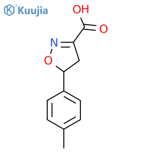 5-(4-Methylphenyl)-4,5-dihydroisoxazole-3-carboxylic acid structure