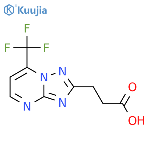3-[7-(Trifluoromethyl)-[1,2,4]triazolo[1,5-a]pyrimidin-2-yl]propanoic acid structure
