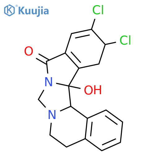 8H,10H-Isoindolo[2',1':3,4]imidazo[5,1-a]isoquinolin-10-one, 12,13-dichloro-5,6,14,14c-tetrahydro-14b-hydroxy- structure