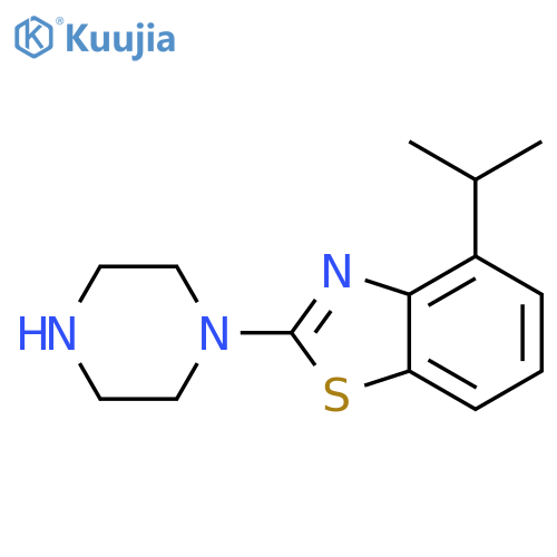 2-(piperazin-1-yl)-4-(propan-2-yl)-1,3-benzothiazole structure