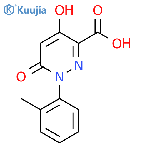 4-hydroxy-1-(2-methylphenyl)-6-oxo-1,6-dihydropyridazine-3-carboxylic acid structure