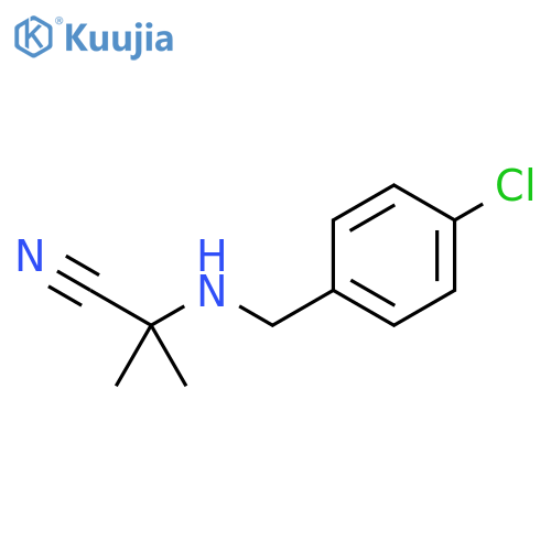 2-{(4-Chlorophenyl)methylamino}-2-methylpropanenitrile structure
