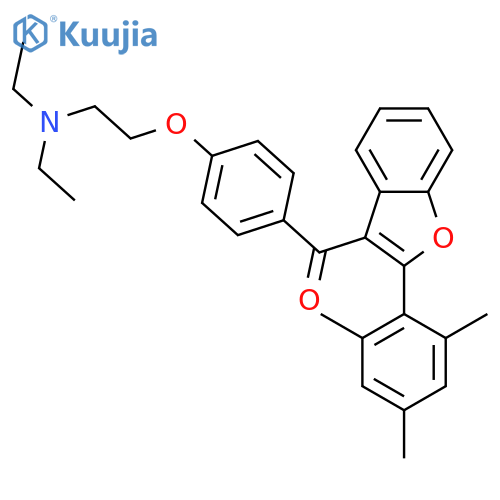 Methanone,[4-[2-(diethylamino)ethoxy]phenyl][2-(2,4,6-trimethylphenyl)-3-benzofuranyl]- structure