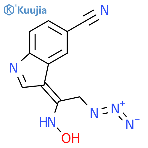 1H-Indole-5-carbonitrile,3-[2-azido-1-(hydroxyimino)ethyl]- structure
