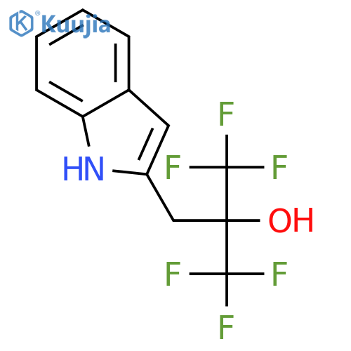 1H-Indole-2-ethanol, a,a-bis(trifluoromethyl)- structure