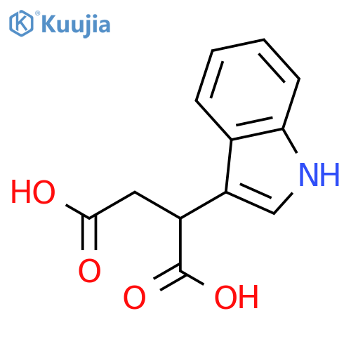 2-(1H-indol-3-yl)butanedioic acid structure