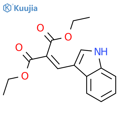 Propanedioic acid,2-(1H-indol-3-ylmethylene)-, 1,3-diethyl ester structure