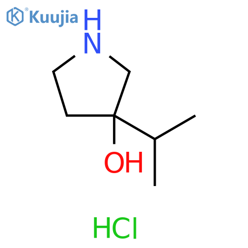 3-(propan-2-yl)pyrrolidin-3-ol hydrochloride structure