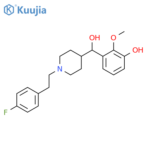 3-({1-[2-(4-Fluoro-phenyl)-ethyl]-piperidin-4-yl}-hydroxy-methyl)-2-methoxy -phenol structure