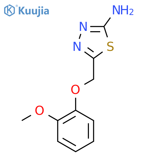 5-((2-Methoxyphenoxy)methyl)-1,3,4-thiadiazol-2-amine structure