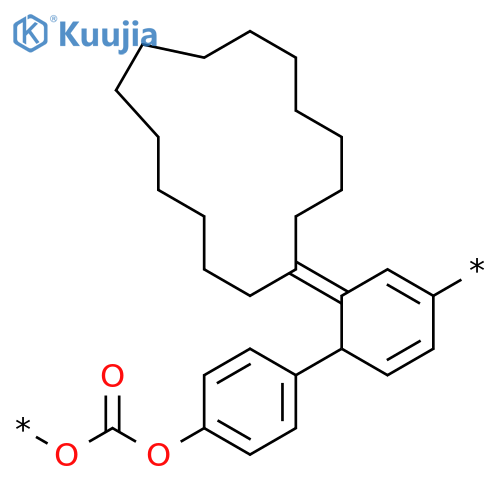 Poly(oxycarbonyloxy-1,4-phenylenecyclopentadecylidene-1,4-phenylene) structure