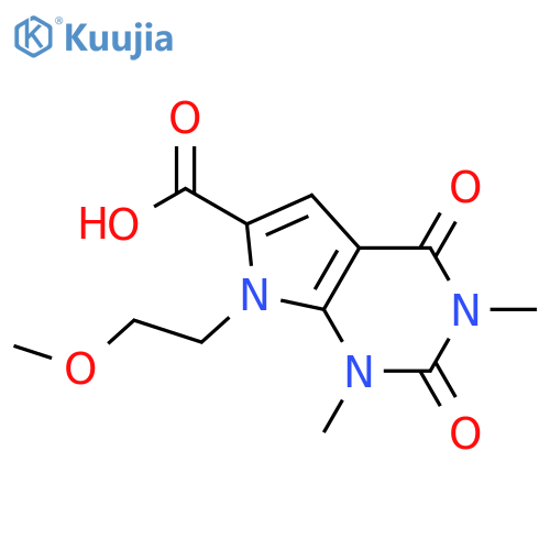 7-(2-methoxyethyl)-1,3-dimethyl-2,4-dioxo-1H,2H,3H,4H,7H-pyrrolo[2,3-d]pyrimidine-6-carboxylic acid structure