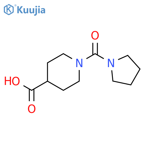 1-(pyrrolidine-1-carbonyl)piperidine-4-carboxylic acid structure