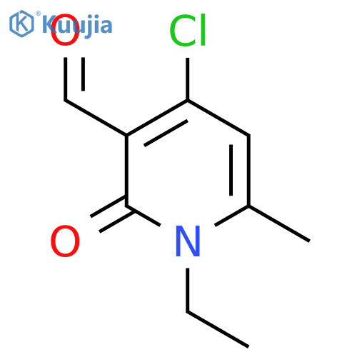 4-chloro-1-ethyl-6-methyl-2-oxo-1,2-dihydropyridine-3-carbaldehyde structure