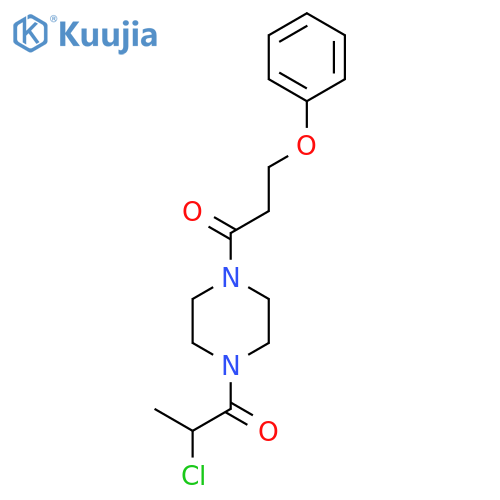 1-[4-(2-Chloropropanoyl)piperazin-1-yl]-3-phenoxypropan-1-one structure
