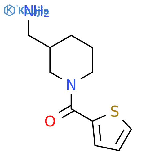 [1-(Thiophene-2-carbonyl)piperidin-3-yl]methanamine structure
