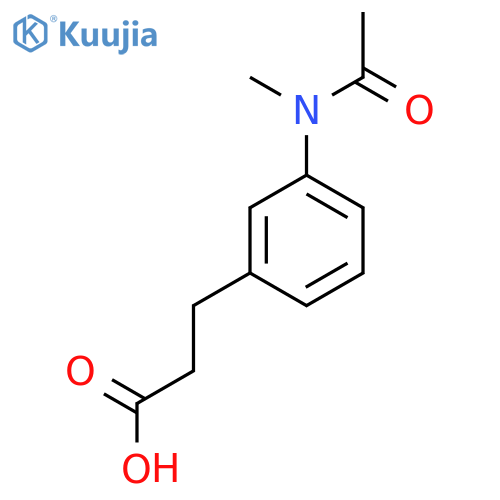 3-3-(N-methylacetamido)phenylpropanoic acid structure