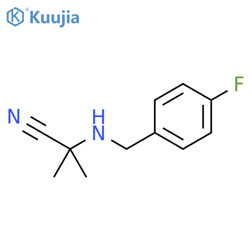 2-{(4-Fluorophenyl)methylamino}-2-methylpropanenitrile structure