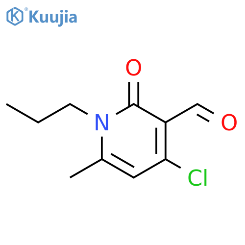 4-Chloro-6-methyl-2-oxo-1-propyl-1,2-dihydropyridine-3-carbaldehyde structure