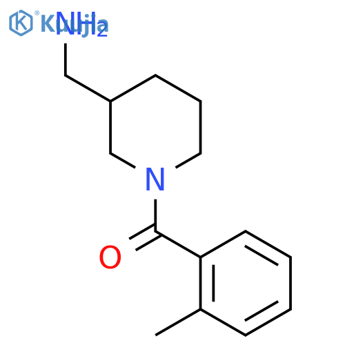 [1-(2-Methylbenzoyl)piperidin-3-yl]methanamine structure