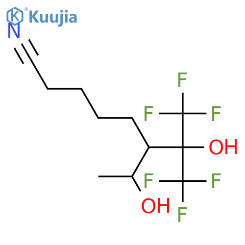 Octanenitrile,8,8,8-trifluoro-7-hydroxy-6-(1-hydroxyethyl)-7-(trifluoromethyl)- structure