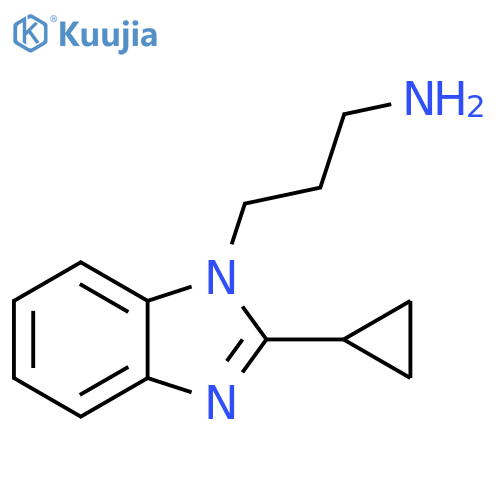 3-(2-cyclopropyl-1H-1,3-benzodiazol-1-yl)propan-1-amine structure