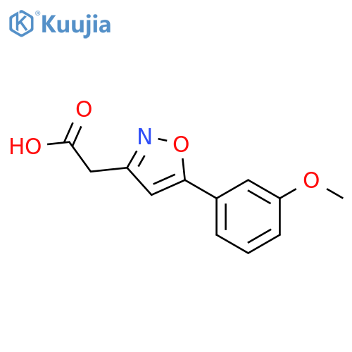 2-[5-(3-methoxyphenyl)-1,2-oxazol-3-yl]acetic acid structure