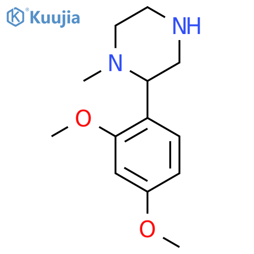 2-(2,4-dimethoxyphenyl)-1-methylpiperazine structure
