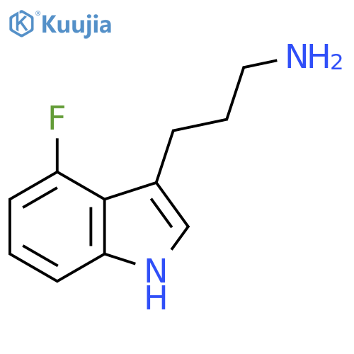 3-(4-fluoro-1H-indol-3-yl)propan-1-amine structure