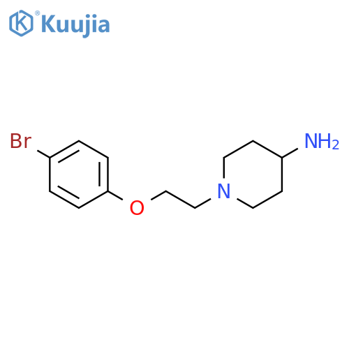 1-2-(4-bromophenoxy)ethylpiperidin-4-amine structure