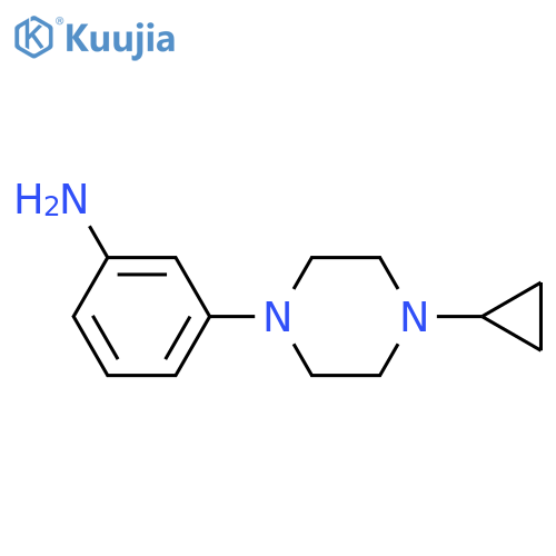 3-(4-cyclopropyl-1-piperazinyl)aniline structure
