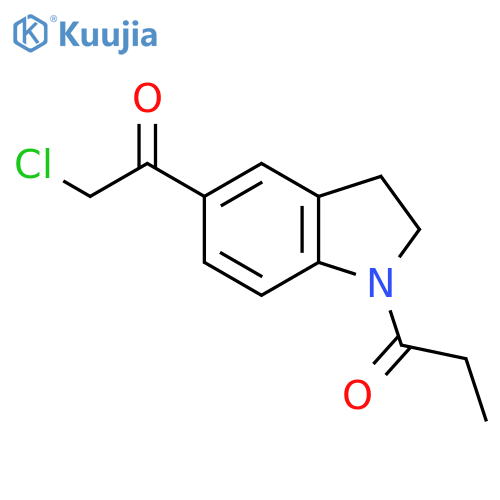 1-5-(2-Chloroacetyl)-2,3-dihydro-1H-indol-1-ylpropan-1-one structure