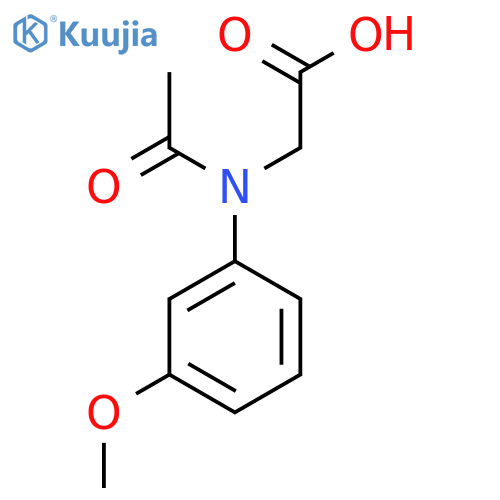 2-N-(3-methoxyphenyl)acetamidoacetic acid structure