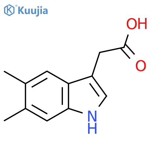 2-(5,6-dimethyl-1H-indol-3-yl)acetic acid structure