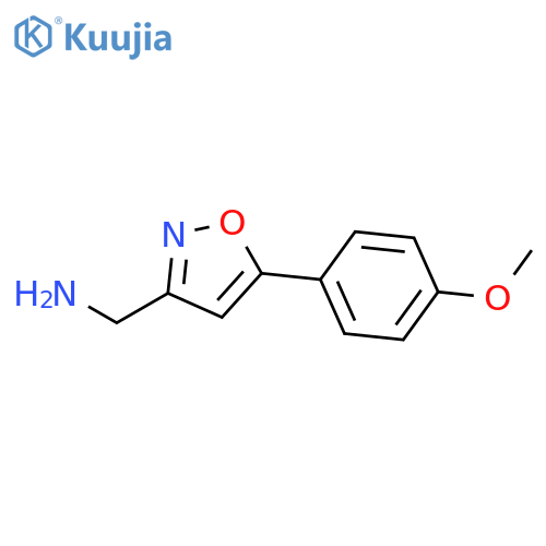 {5-(4-Methoxyphenyl)isoxazol-3-ylmethyl}amine structure