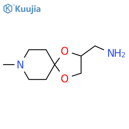 {8-methyl-1,4-dioxa-8-azaspiro4.5decan-2-yl}methanamine structure