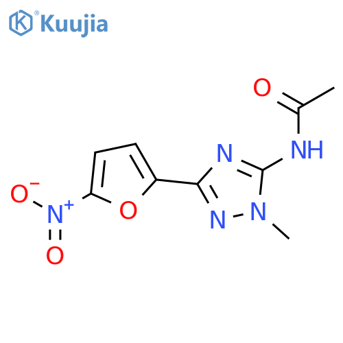 Acetamide,N-[1-methyl-3-(5-nitro-2-furanyl)-1H-1,2,4-triazol-5-yl]- structure