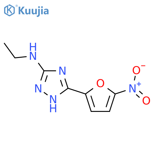 1H-1,2,4-Triazol-5-amine,N-ethyl-3-(5-nitro-2-furanyl)- structure