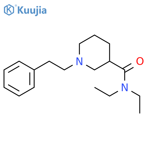 3-Piperidinecarboxamide,N,N-diethyl-1-(2-phenylethyl)- structure