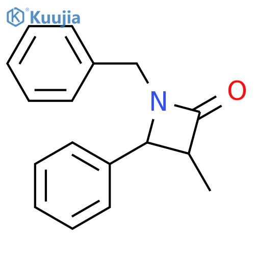 2-Azetidinone, 3-methyl-4-phenyl-1-(phenylmethyl)- structure
