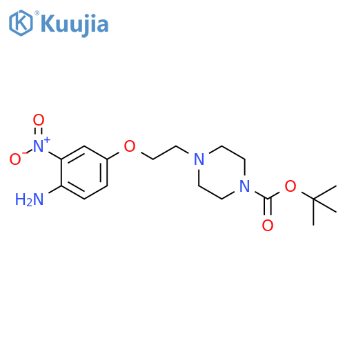 tert-butyl 4-(2-(4-amino-3-nitrophenoxy)ethyl)piperazine-1-carboxylate structure