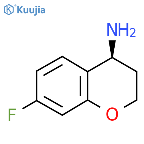 (4S)-7-fluoro-3,4-dihydro-2H-1-benzopyran-4-amine structure