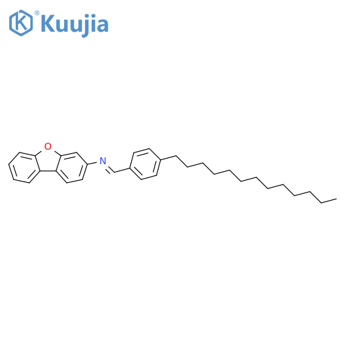 3-Dibenzofuranamine, N-[(4-tridecylphenyl)methylene]-, (E)- structure