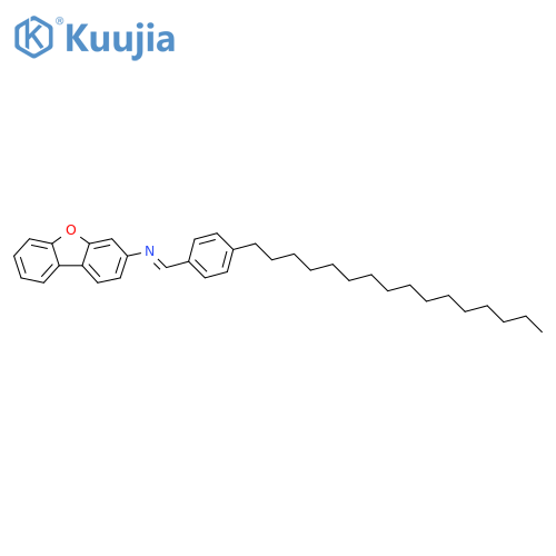 3-Dibenzofuranamine, N-[(4-hexadecylphenyl)methylene]-, (E)- structure
