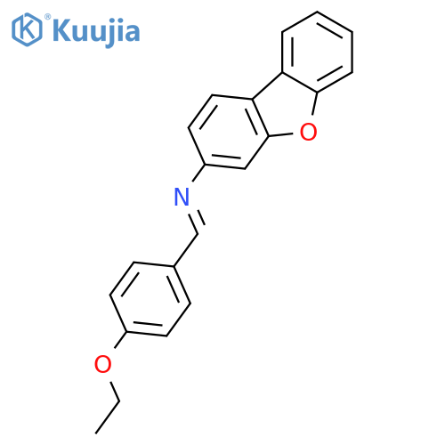 3-DIBENZOFURANAMINE, N-[(4-ETHOXYPHENYL)METHYLENE]-, (E)- structure