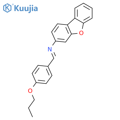 3-Dibenzofuranamine, N-[(4-propoxyphenyl)methylene]-, (E)- structure