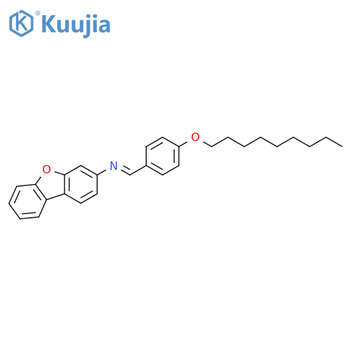 3-Dibenzofuranamine, N-[[4-(nonyloxy)phenyl]methylene]-, (E)- structure
