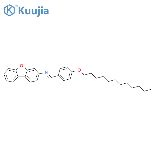 3-Dibenzofuranamine, N-[[4-(dodecyloxy)phenyl]methylene]-, (E)- structure